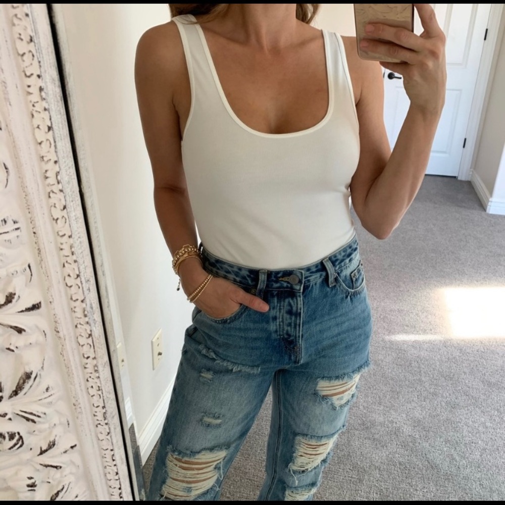 Simple Staple Bodysuit, Ivory
